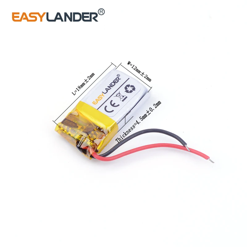 3 7 v литий-ионная аккумуляторная батарея 60mAh 451218 для наушников MP3 MP4 DVR GPS mp5 игрушки |