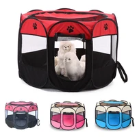 2018 pet tent portable folding dog house cage dog cat tent playpen puppy kennel easy operation octagonal fence outdoor supplie
