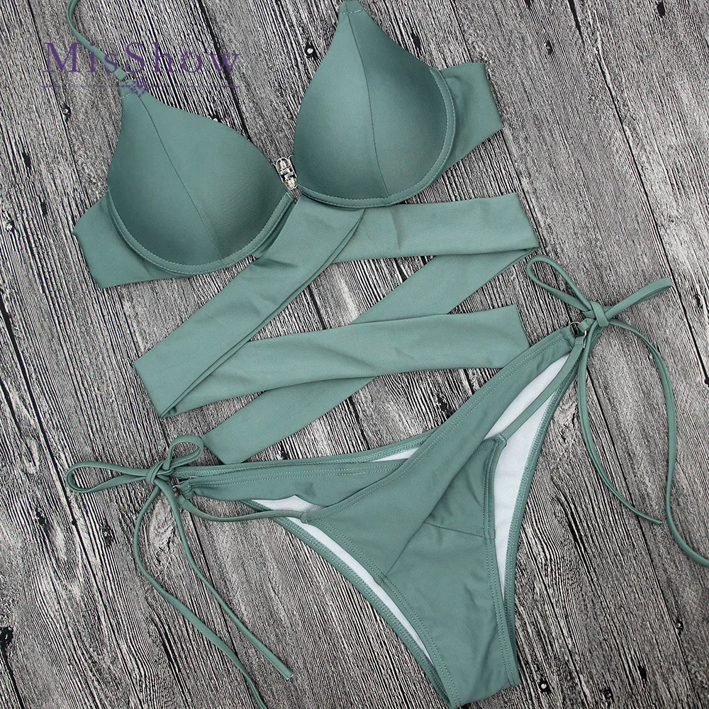 Bikini Новая Коллекция Купальник Раздельный Женский Бандаж Круглая Полная Чашка