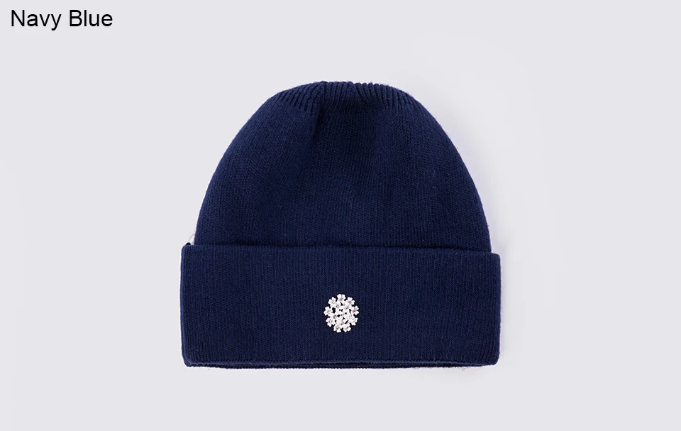 Ralferty/ зимние вязаные шапки из акрила с кроликом для женщин Gorros Bonnets Шапки женская шапка с цветочным украшением Skullies