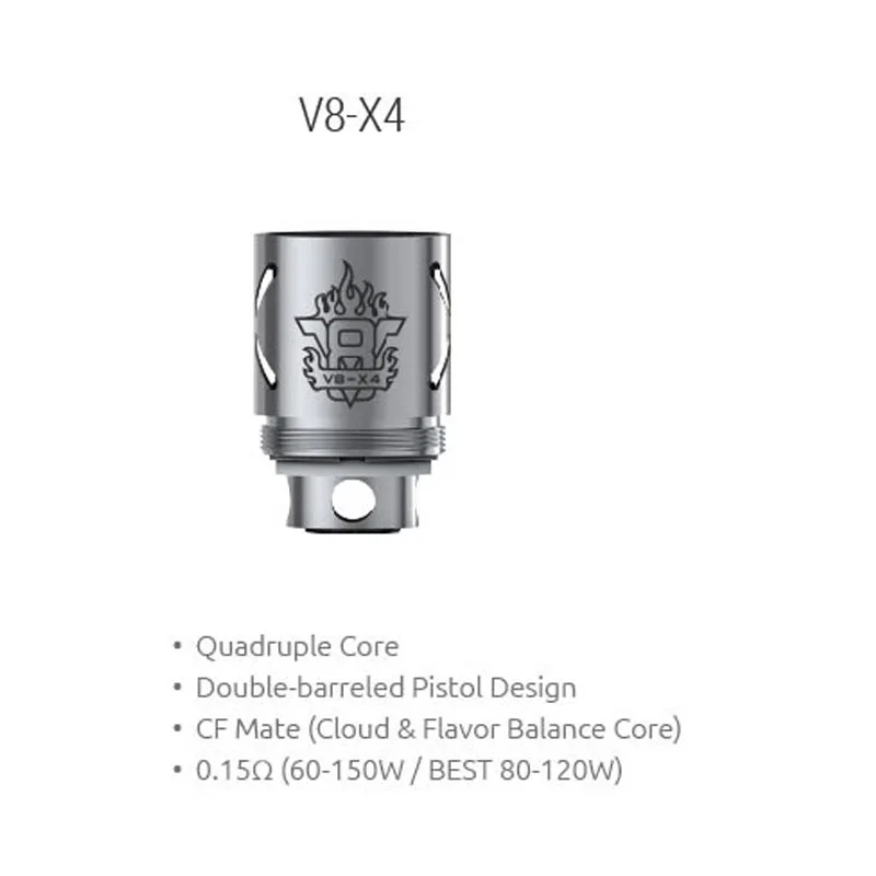3 шт. SMOK TFV8 катушки V8-X4/V8-Q4/V8-T6/V8-T10 ядро Decuple/Quad/Sextuple/Octuple головка для зверь танк