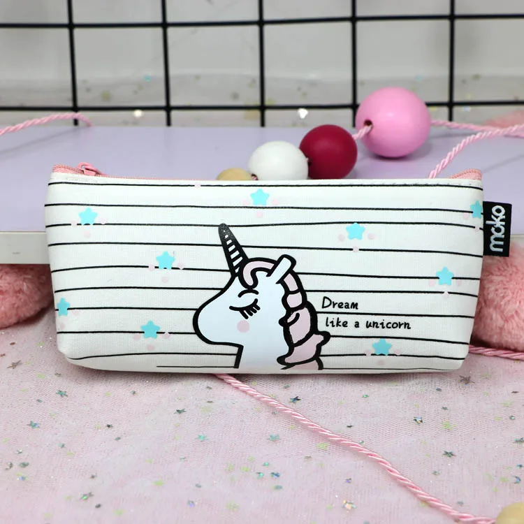 Новинка 2019 холщовый чехол для карандашей гелевые милые школьные принадлежности