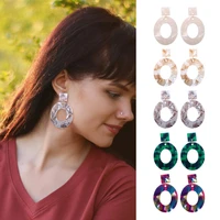 2019 exaggeration acrylic earrings big statement earrings for women oval square geometric drop earrings bohemian female jewelry