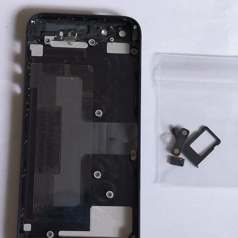 Для iphone 5 5S SE крышка батареи задняя дверь Чехол для задней рамы корпуса с боковыми
