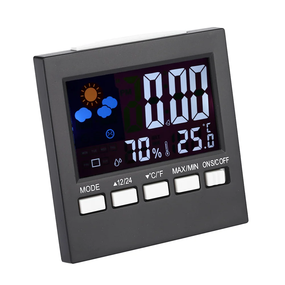 Цифровой термометр гигрометр с цветным ЖК дисплеем|thermometer hygrometer temperature|digital thermometer