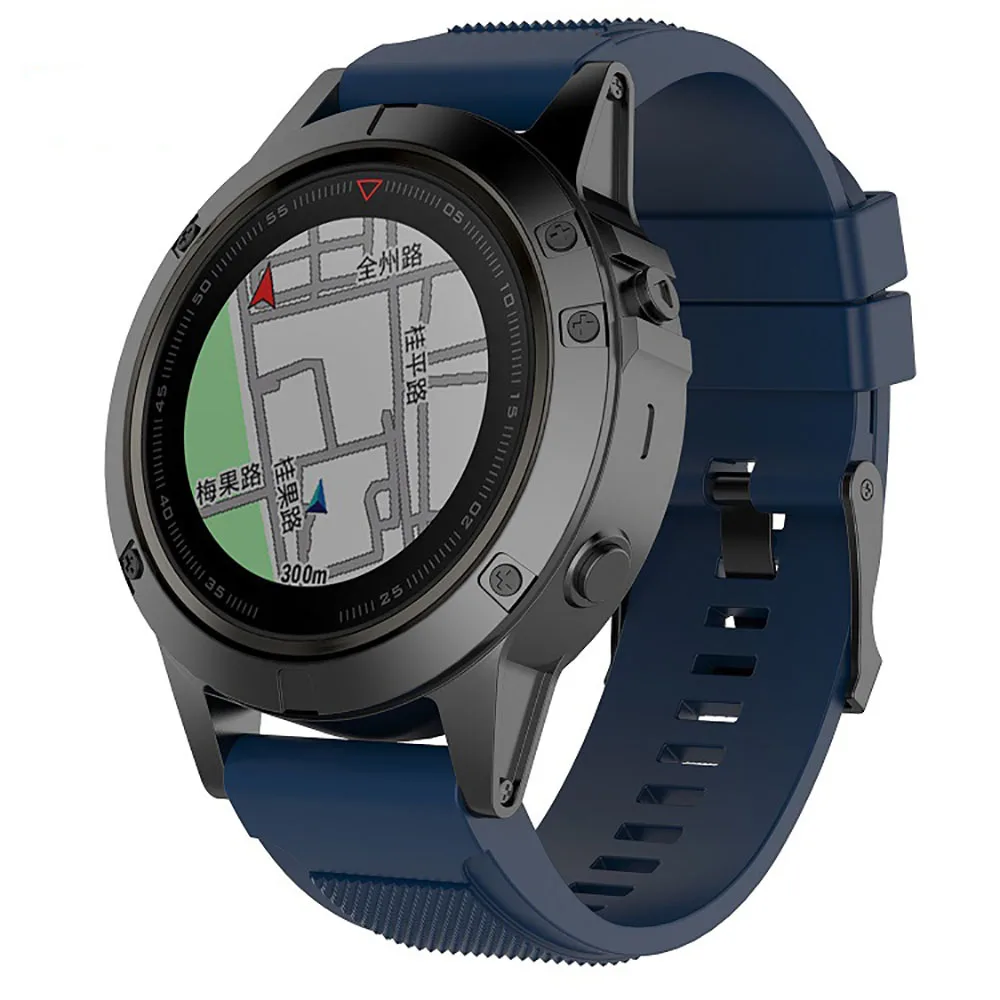 Ремешок для наручных часов Garmin Fenix 6X Pro 3 HR сменный силиконовый простой браслет 5X 26