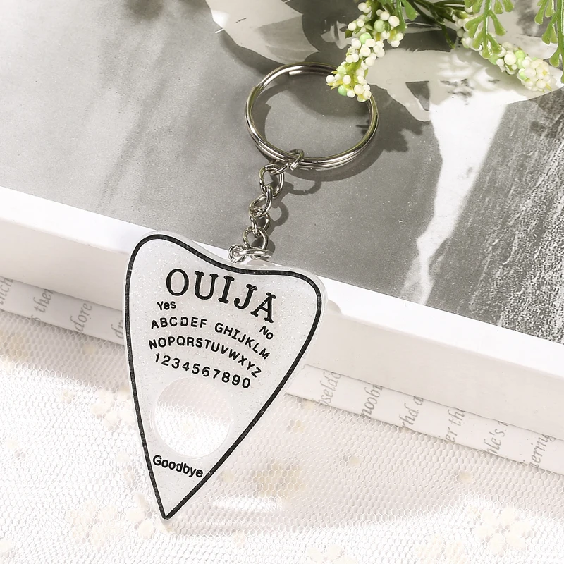 1 шт. брелок Ouija Planchette амулеты блеск Ouija доска кулон в виде сумочки брелоки для женщин