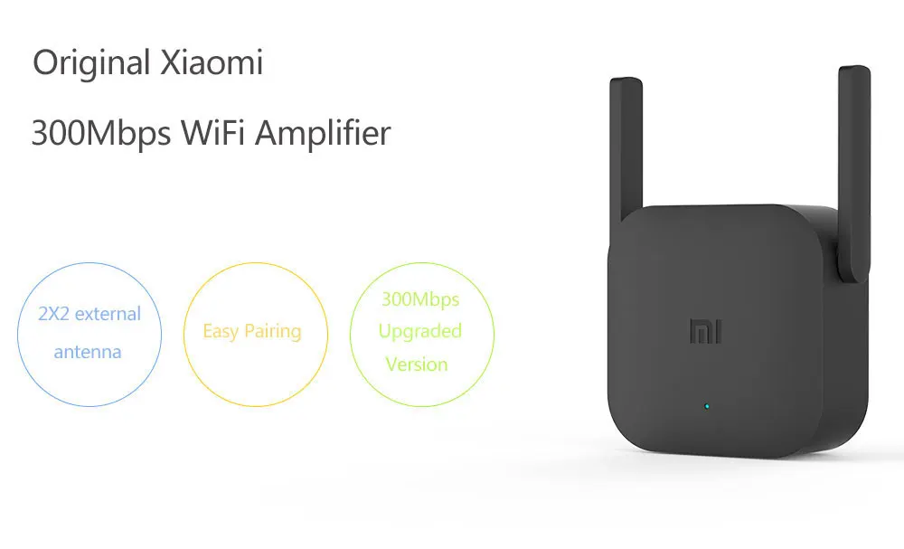 Xiaomi Wi-Fi ретранслятор 2 усилитель-удлинитель 2 Универсальный Repitidor Wi-Fi адаптер 300 Мбит/с расширитель сигнала беспроводной