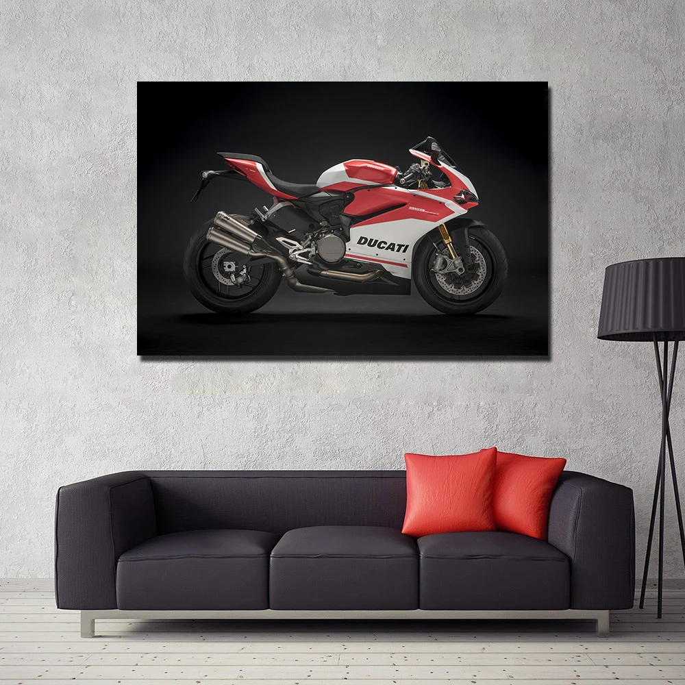Настенные художественные картины мотоцикла Ducati 959 Panigale постер печать на холсте в