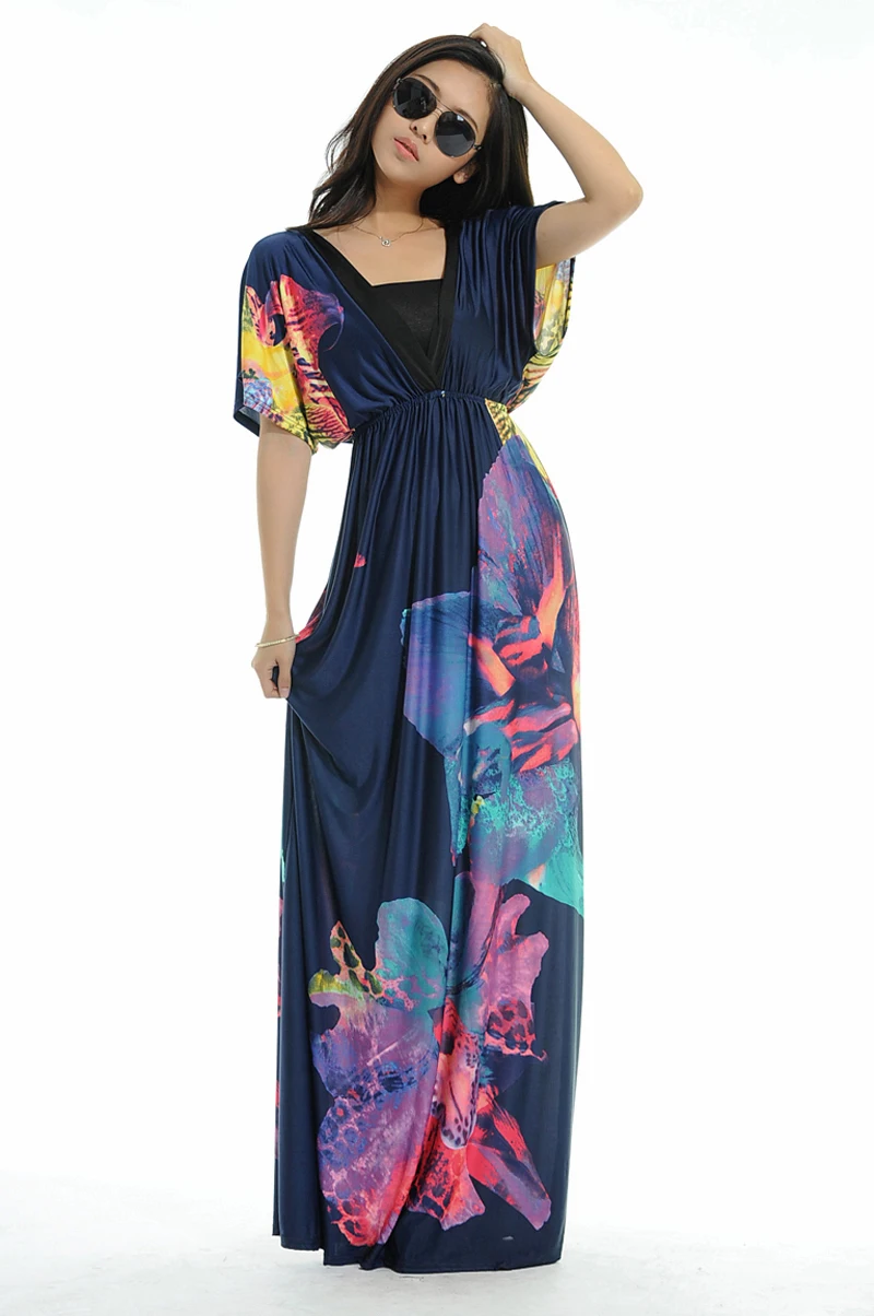 Женское пляжное платье в стиле бохо длинное размеры до 6XL|beach dress|vestidos plusdress plus |