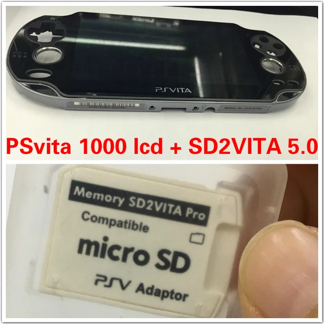 Черный Oled ЖК экран с рамкой 1 комплект + SD2VITA 5 0 для PSV ita PS Vita 1000 PCH 1001 1004 1104 1XXX части