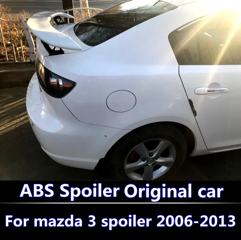 Для Mazda 3 2006 2007 2008 2009 2010 2011 2012 2013 спойлер высокого качества ABS Материал заднее крыло