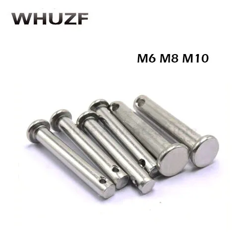 M6/M8/M10 штифты с головкой 304 из нержавеющей стали, штифты с плоской головкой, цилиндрические штифты для позиционирования