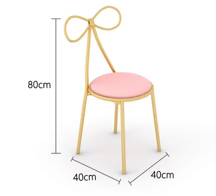 A style pink cushion Princess bar chiar Bar stool Flannelette cushion backrest refreshing net red ins dessert restaurant economical Nordic chair - Цвет: A style pink cushion