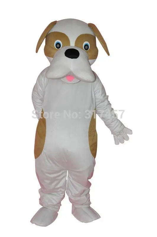 Коричневый и белый собака необычные платье Ну вечеринку взрослые знаки хэллоуин