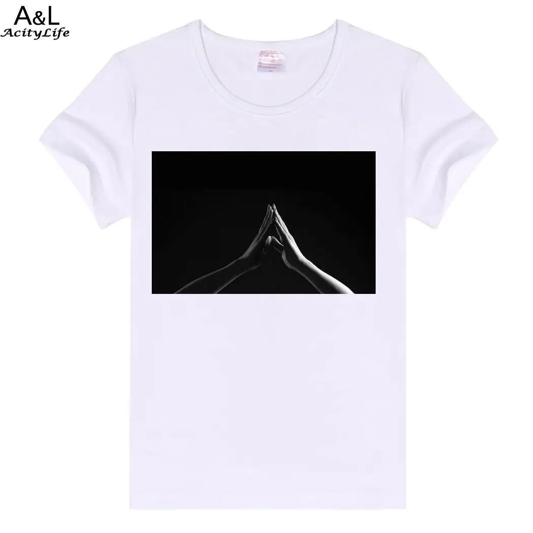 Футболка Повседневное одноцветное Plain Crew Neck Slim Fit мягкий короткий рукав HAND11 белый