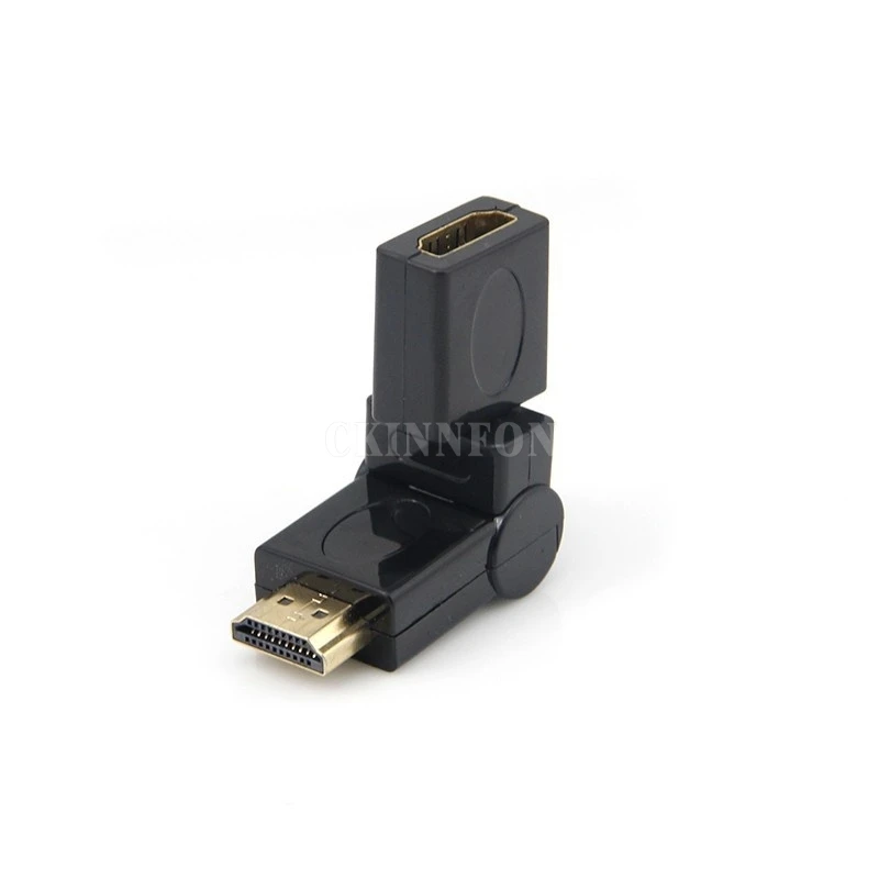 

100 шт./лот HDMI-совместимый 1,4 штекер-гнездо MF 180 Угол поворота 90 градусов поворотный Складной адаптер конвертер для Xbox TV