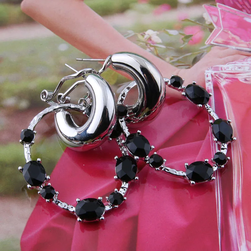 Большие серьги NeeFu WoFu из камня медного цвета большие рождественские