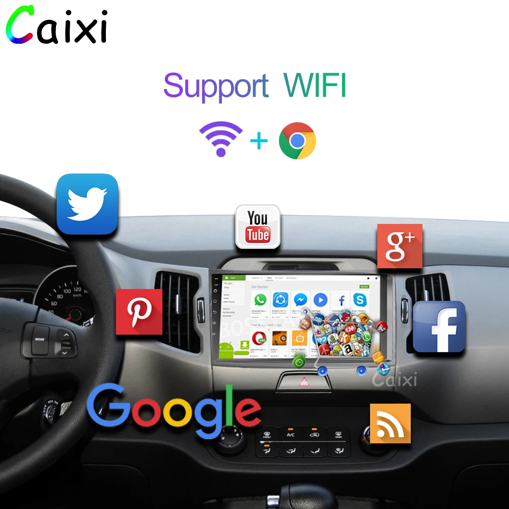 CaiXi автомобильный Радио мультимедийный dvd-плеер GpS навигация для KIA Sportage 2011 2012 2013 автомобильный Android 8,1 2din видео плеер