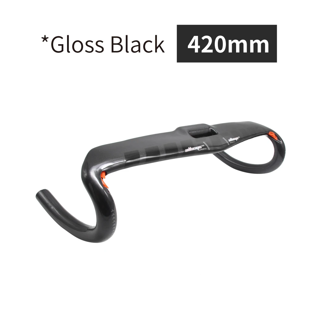 black 420mm gloss Ullicyc красочный дорожный руль Внутренний кабель руль велосипеда 31,8*400 420 440 мм углеродный дорожный руль велосипедные части WB315 - Цвет: black 420mm gloss