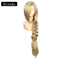 3050 xi rocks rapunzel braids wigs gift for birthday party holloween cosplay synthetic hair