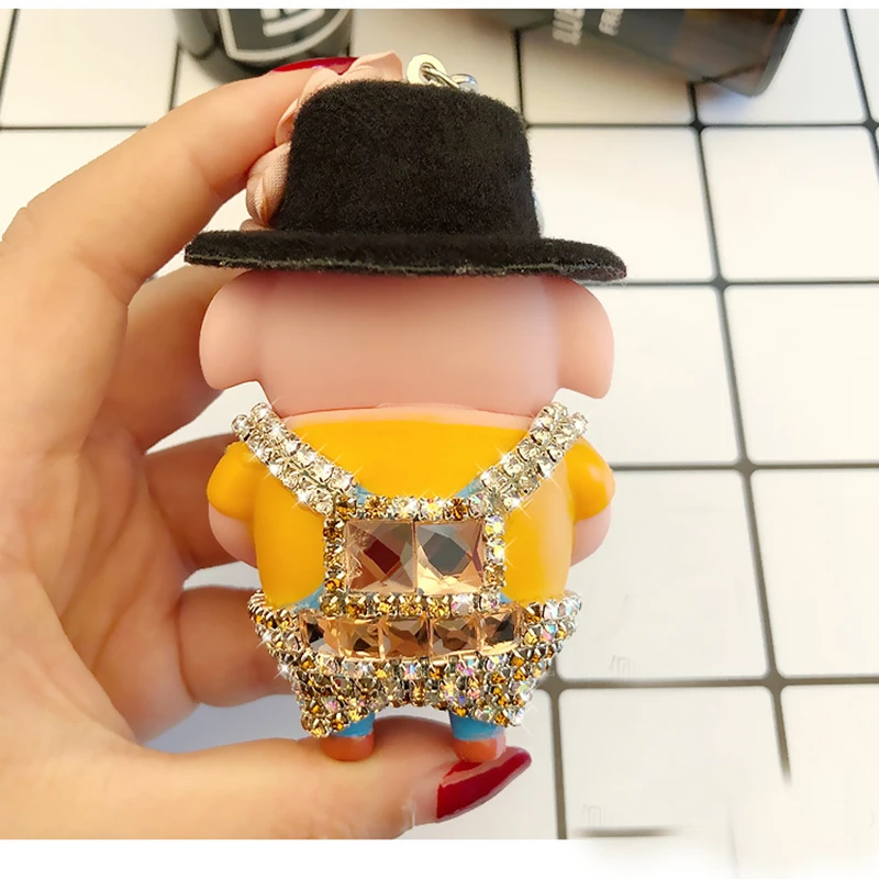 Кристалл милый мультфильм свинья брелок 3D ручная роспись крафт автомобильный