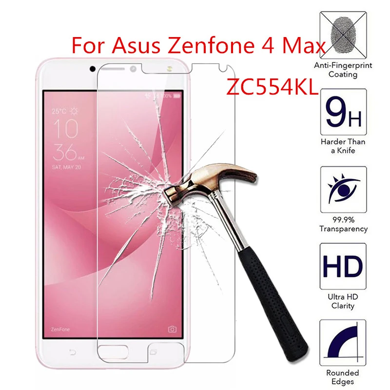 Закаленное стекло 9H 2.5D для Asus Zenfone 4 Max ZC554KL защитная Пленка премиум класса 5 дюйма 2