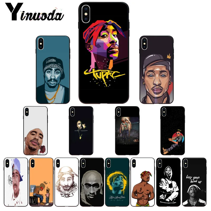 11pro MAX 2Pac Tupac Amaru Shakur Мягкий Силиконовый ТПУ чехол для телефона iPhone 6S 6plus 7 7plus 8 8Plus X Xs