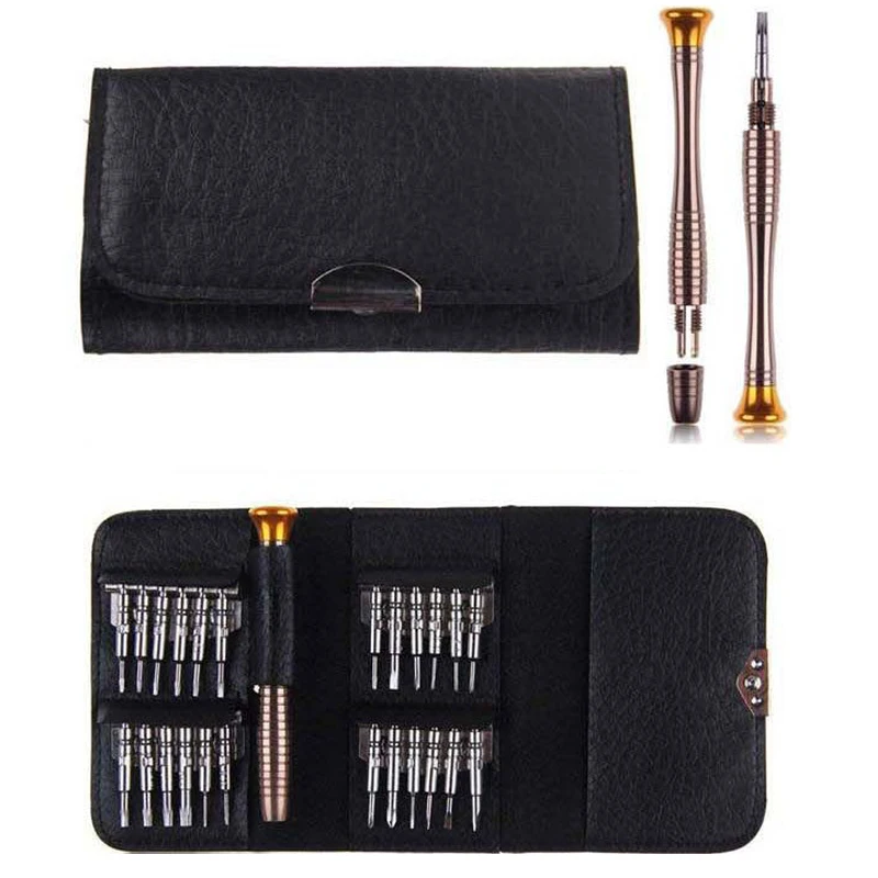 Многофункциональная отвертка 25 в 1 комбинированная кожаная упаковка инструменты