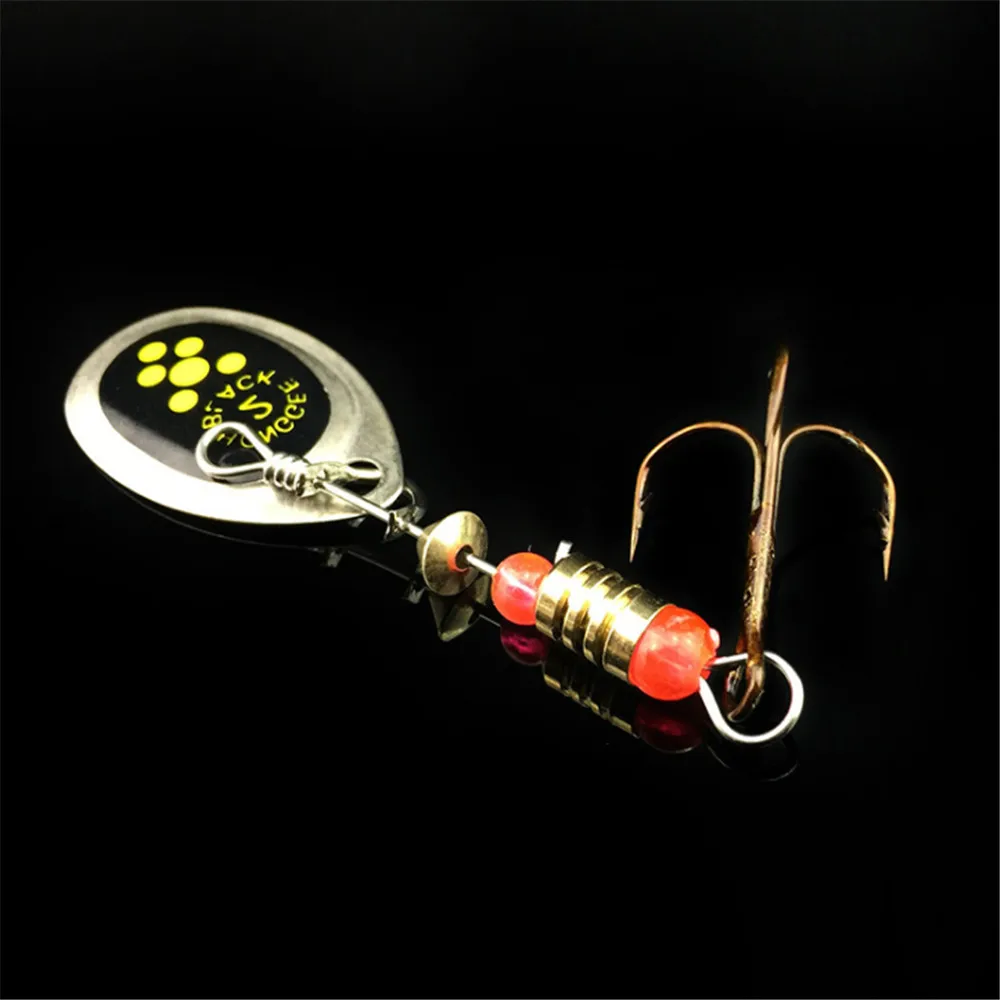FISHINAPOT 1 шт. крюк 6 см 2 5 г рыболовные приманки вращающаяся блесна приманка с