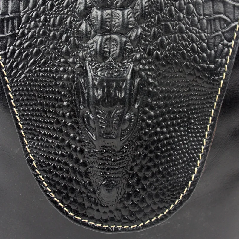 

Fashion new Europe and the United States soft Cowhide men bags Genuine Leather crocodile embossed cover men's chest bag