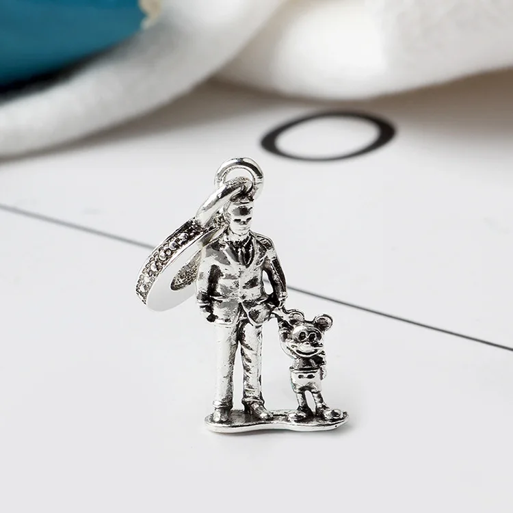 Btuamb Панк Серебряный Цвет Кукла кулон Микки бусы Fit Pandora Браслеты ожерелья для