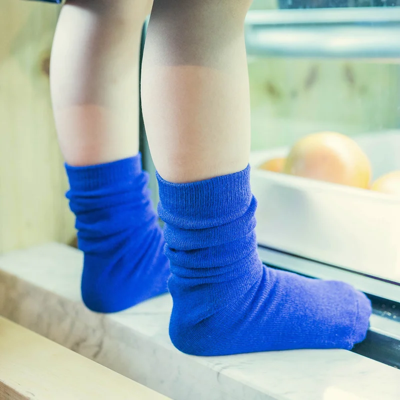 Calcetines largos hasta la rodilla para ni&ntilde;as, medias de Color s&oacute;lido, calentadores de piernas, Color blanco, 2-12 a&ntilde;os-3