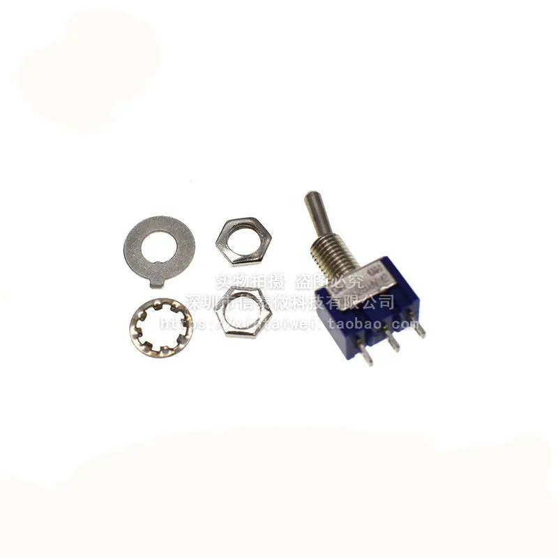 10 шт./лот Синяя Мини-фотосессия 3-Pin SPDT ON 6A 125VAC миниатюрные переключатели освещения