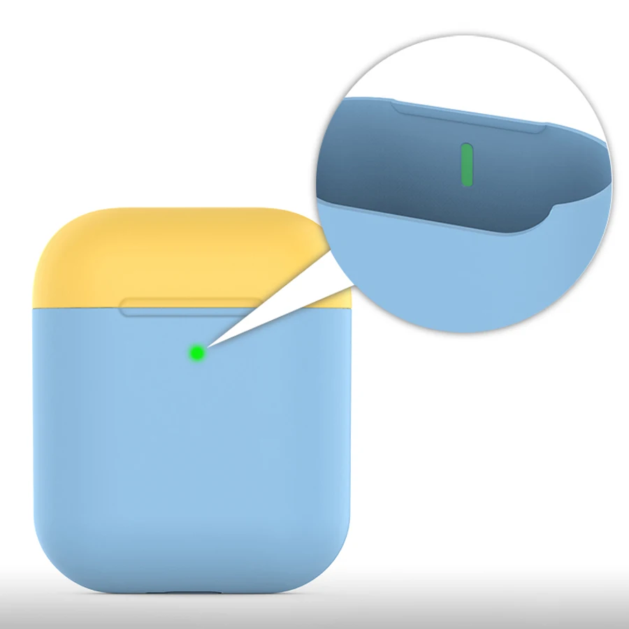 Силиконовый чехол для наушников для AirPods 2, беспроводная коробка для зарядки наушников, защитный футляр, чехол для телефона, аксессуары для AirPods