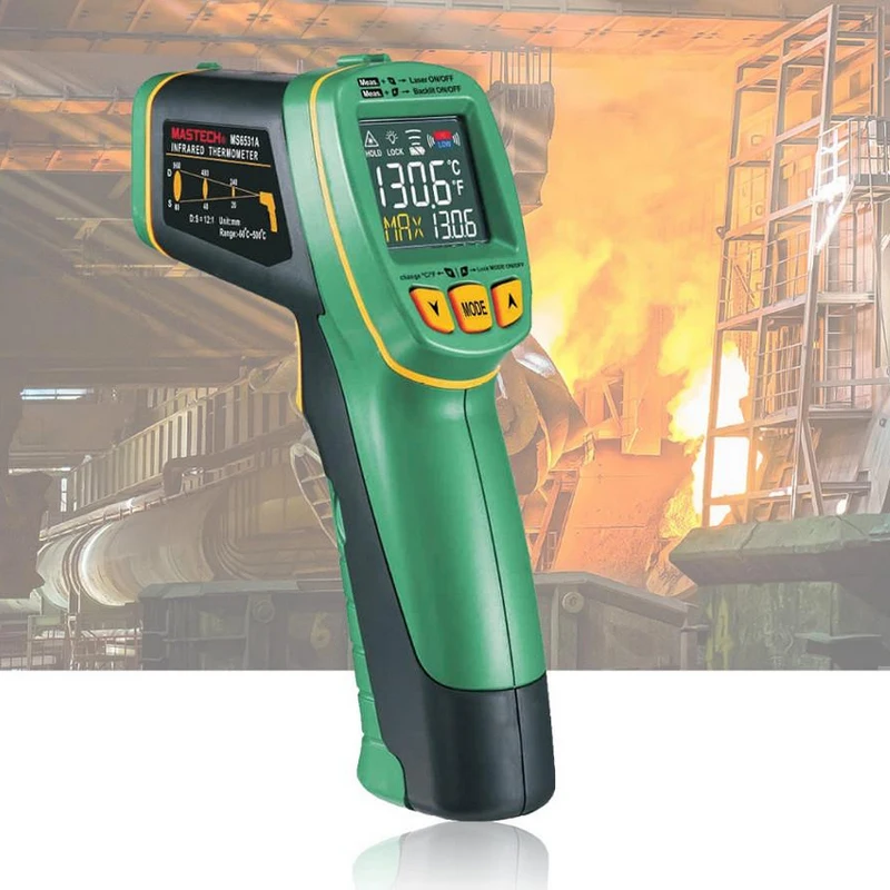 MASTECH MS6531A ручной Бесконтактный инфракрасный термометр точечный температурный пистолет с k-типом измерения температуры