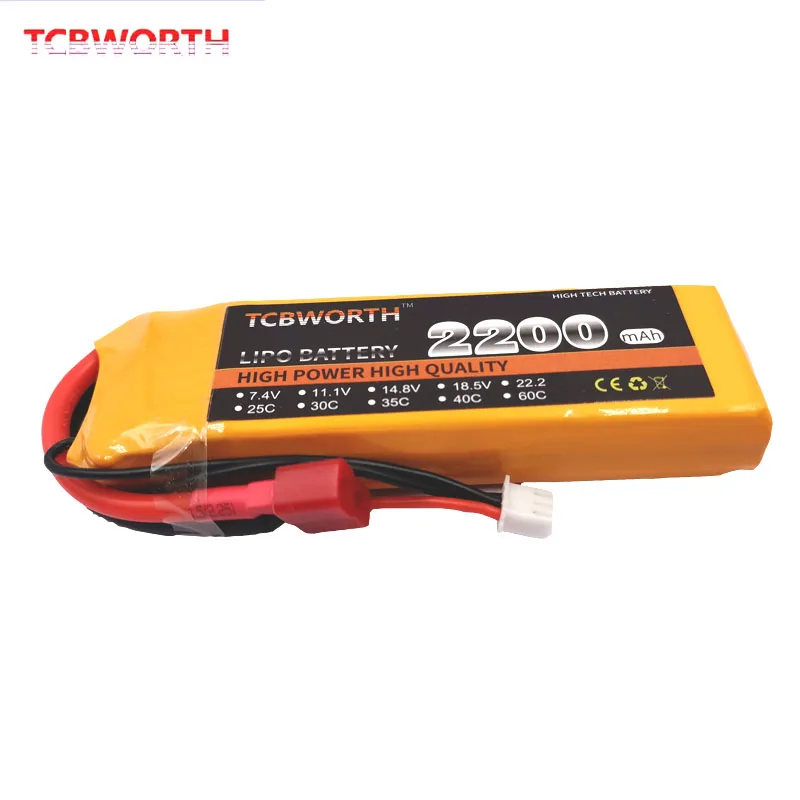 Аккумулятор LiPo 2S 7 4 в 2200 мАч 35C для радиоуправляемых вертолетов самолетов