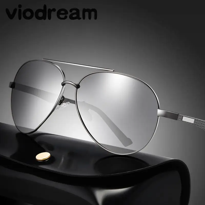 

Viodream photochromic Polarized Sunglasses gray Color Driver Men Pilot Vintage Sun glasses Oculos De Sol Polarizado 8019