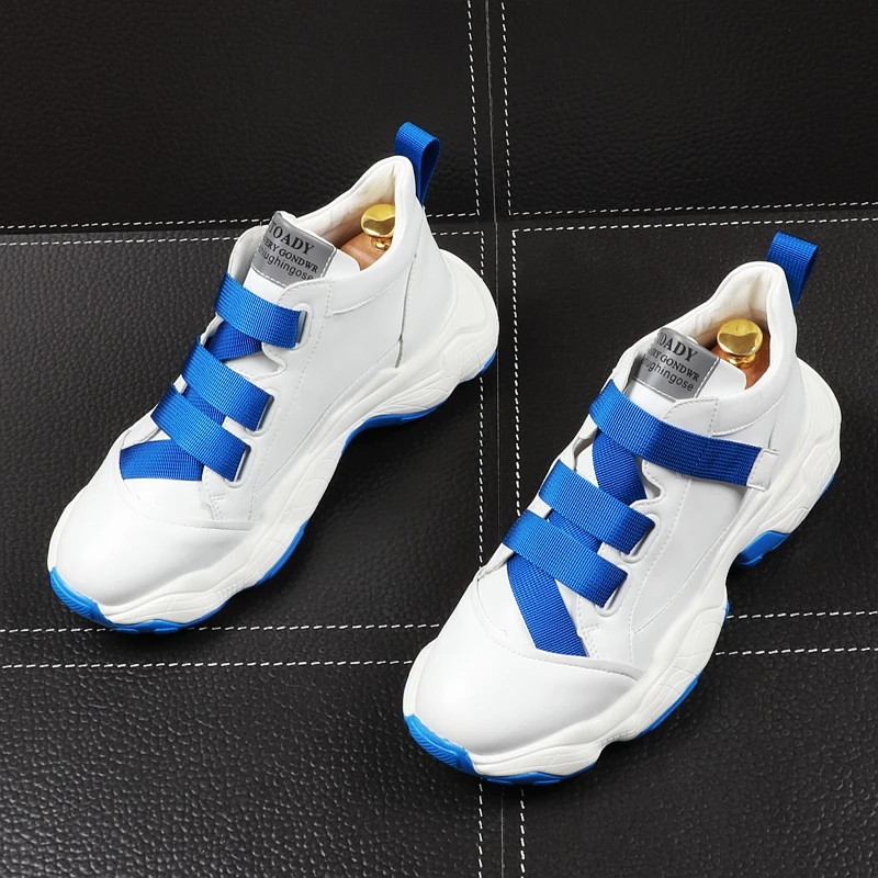 CuddlyIIPanda Men Fashion Casual Ankle Boots Spring Summer Autumn Thick Bottom Trending High Top Shoes Toady Print Sneakers | Обувь
