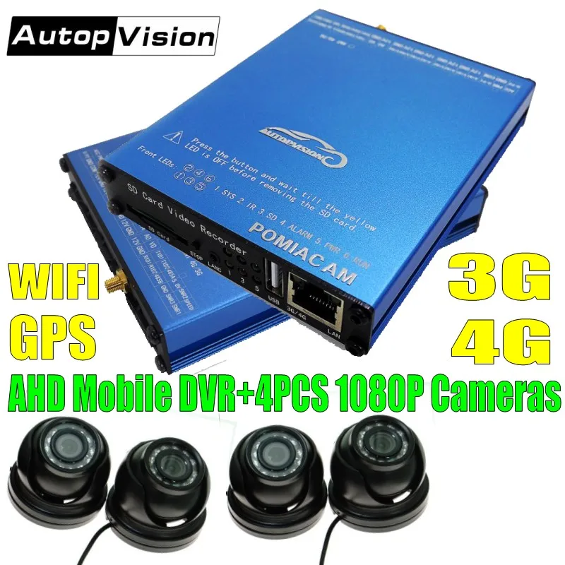 DHL,, AHD 1080P 4CH, 4G, мобильный видеорегистратор, SD карта, DVR, автобусная автомобильная система видеонаблюдения, с wifi, gps, отслеживанием, SDVR104