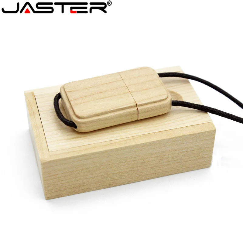 JASTER логотип клиента шнурок деревянная палка + коробка USB флэш-накопитель
