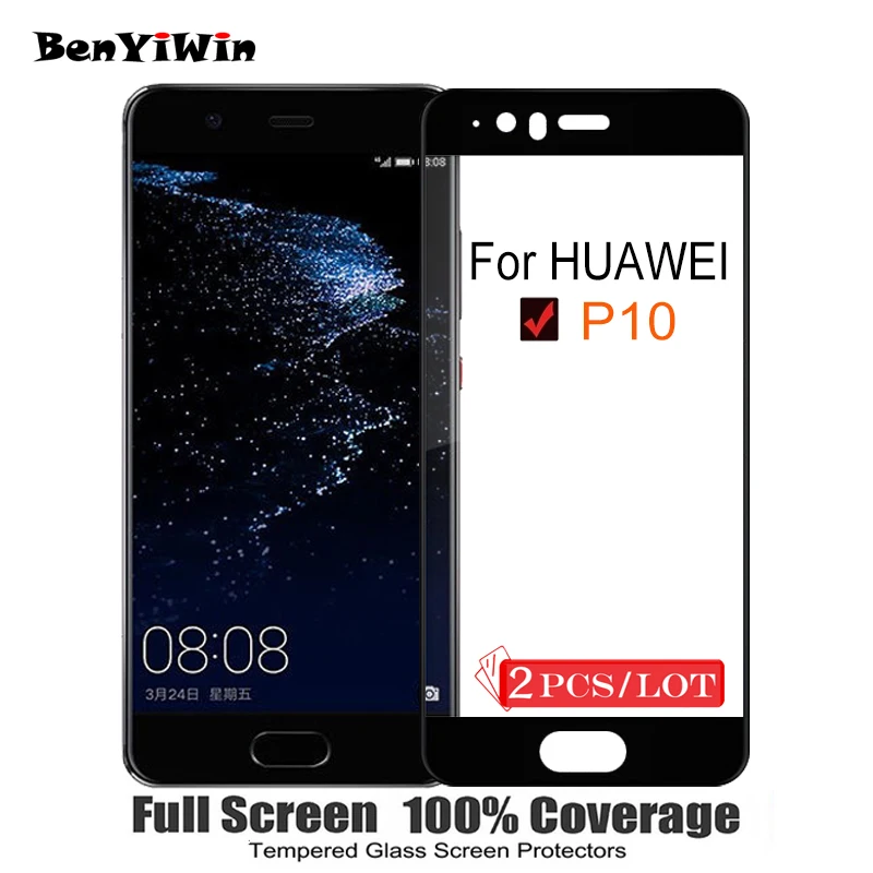 2 шт. 100% Оригинальная защитная пленка для экрана закаленное стекло Huawei P10 защитный