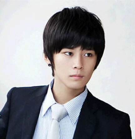 Популярные термостойкие волосы новые модные корейские мужские короткие черные