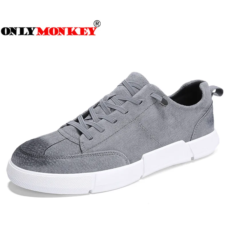 ONLYMONKEY/мужские кроссовки из мягкой кожи эластичные удобные уличные на шнуровке