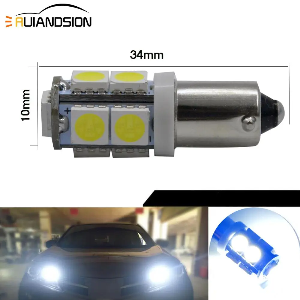 2x Нет Полярный 270lm автомобиля интерьер лампы BA9S T4W BAX9S BAY9S 5050 9 SMD 6 12 V 24 супер яркий