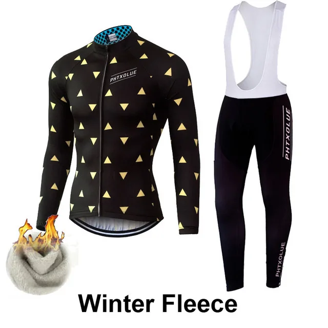 Winter Fleece 05 Phtxolue зимний термальный флисовый комплект велосипедной одежды Майо Ropa Ciclismo Invierno MTB велосипедные майки велосипед спортивная одежда - Цвет: Winter Fleece 05