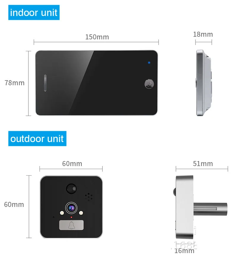 2019 New Arrival WIFI Peephole Viewer Wireless Home Security Doorbell Support Max 32GB TF Card | Безопасность и защита