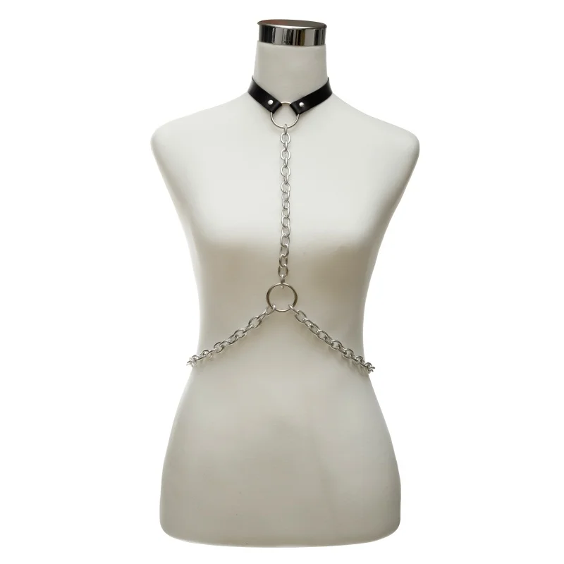 Goth body chain harness Gothic body chain women waist Belt festival girls Punk harness rave babe jewelry