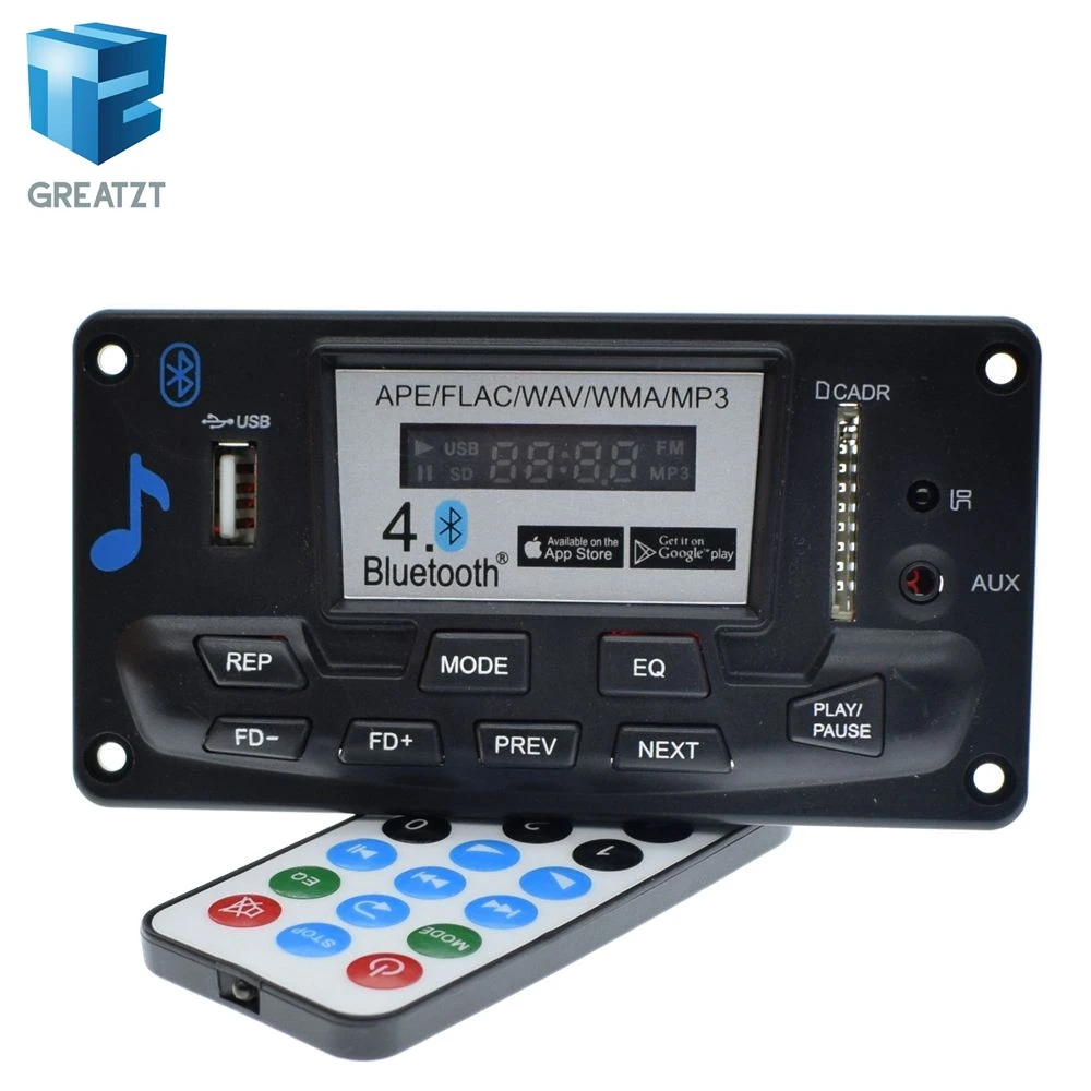 4.0 Bluetooth MP3 декодирования табло модуль LED 12 В DIY USB/SD/MMC ape flac WAV дэ декодер запись