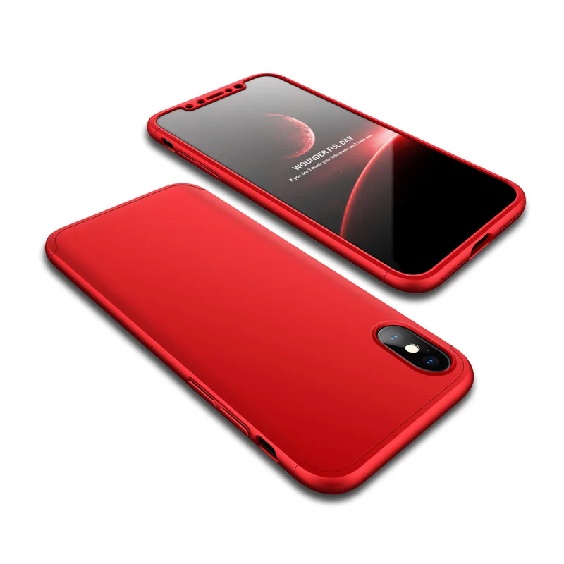 10 шт. GKK чехол для iPhone X XS MAX 360 полная защита противоударный 3 в 1 жесткий